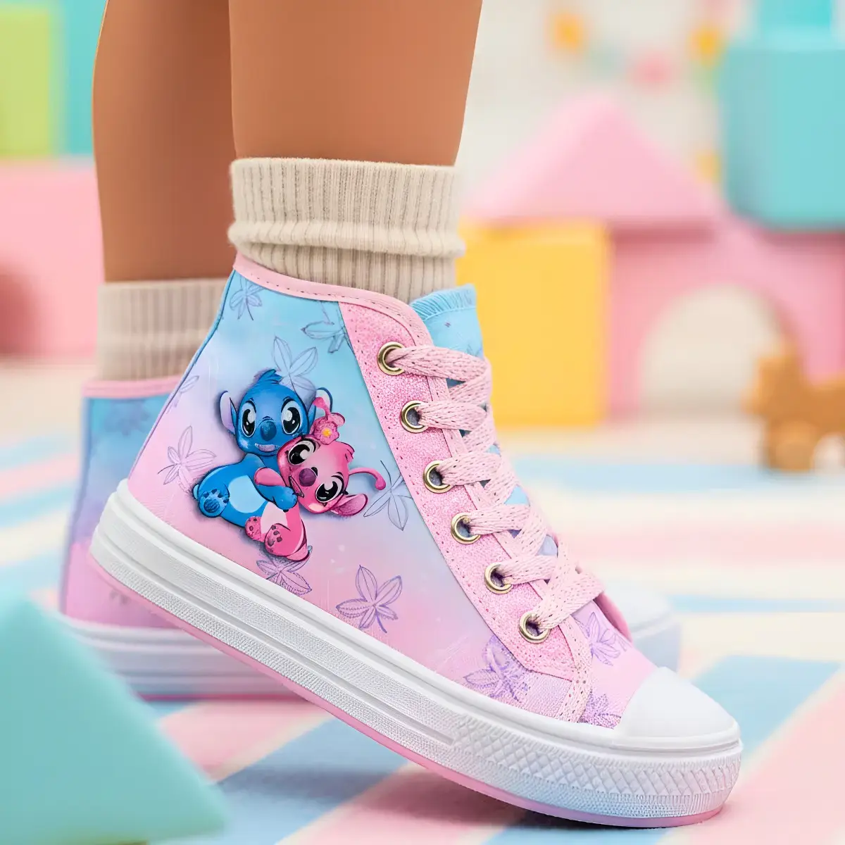 Tênis Infantil Botinha Personagem Fofo Escola Casual Passeio