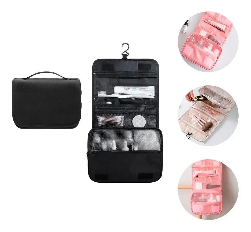 Bolsa Necessaire Viagem Cosméticos Maquiagem Divisórias