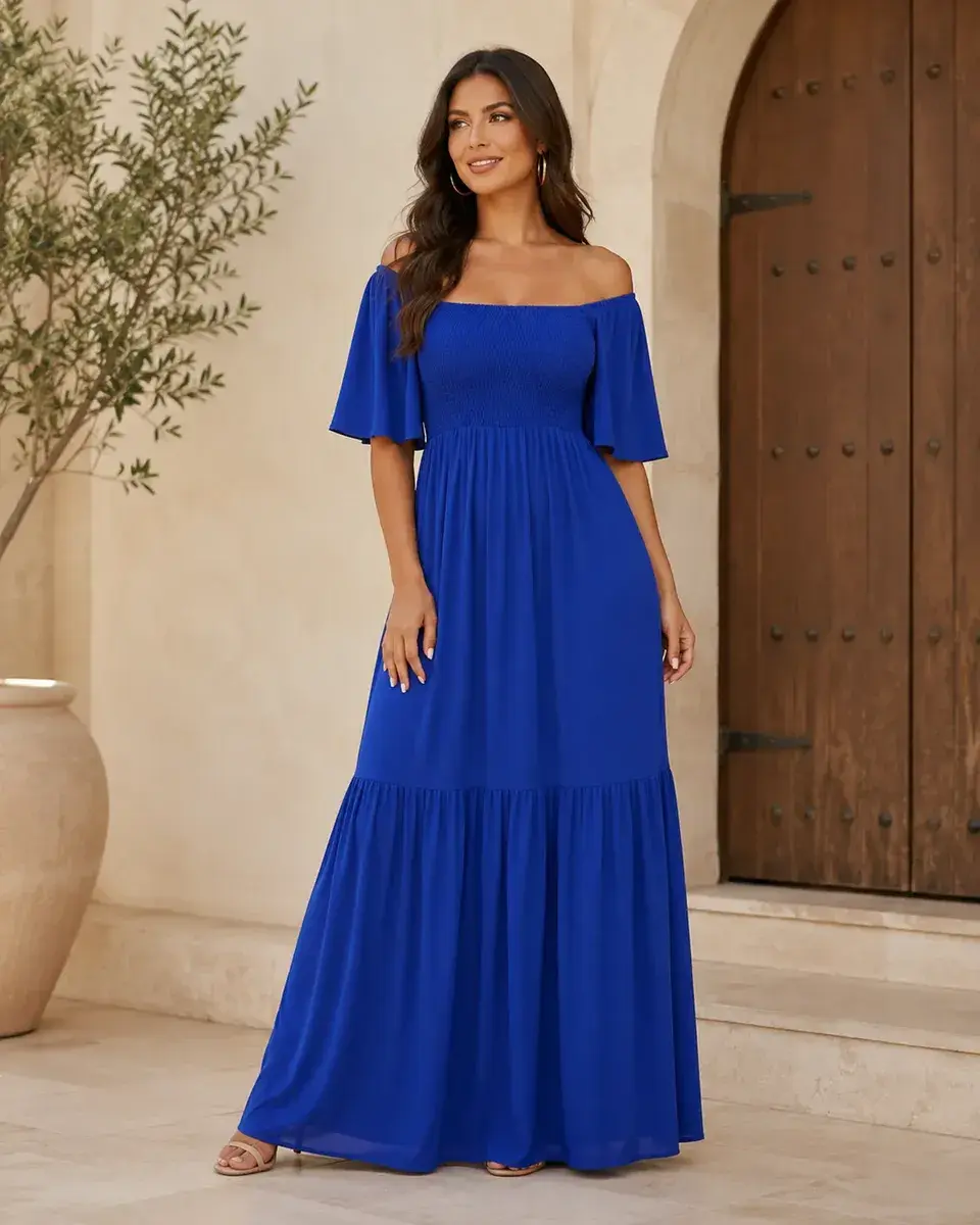 Vestido Feminino Manga Moda Evangelica Gestante Grávida Liso