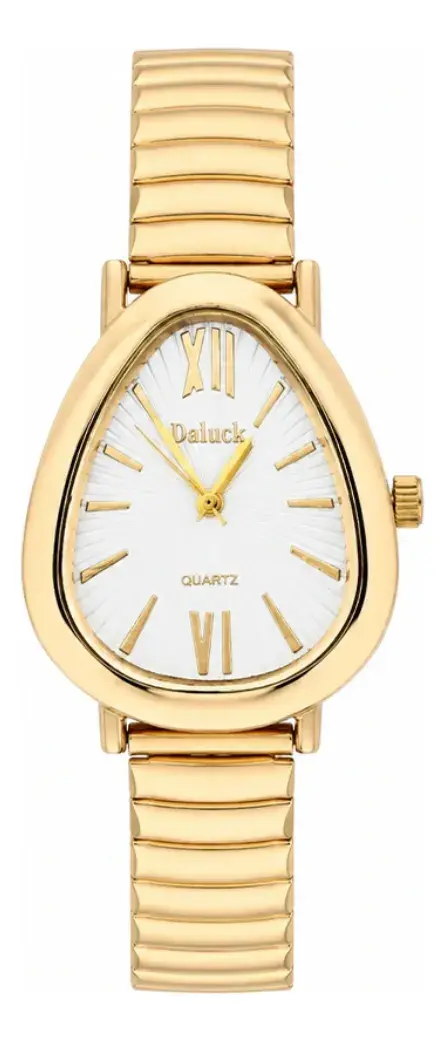 Relógio De Pulso Feminino Premium Aço Bracelete Tulipa Moda