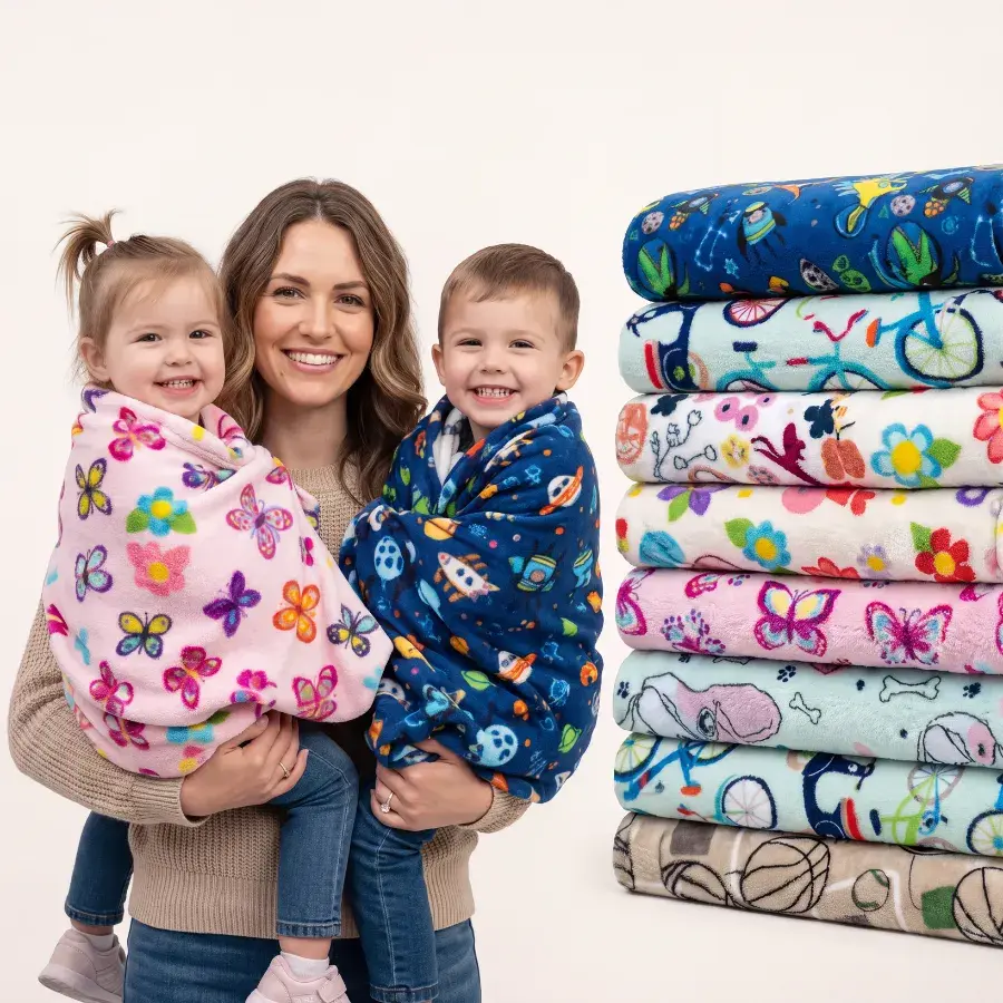 Kit 3 Mantas Bebê Soft Microfibra Coberta Bebe Com Estampas