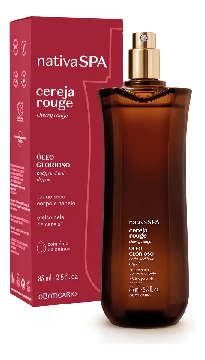 O Boticário Nativa Spa Cereja Rouge Óleo Multifuncional 85ml