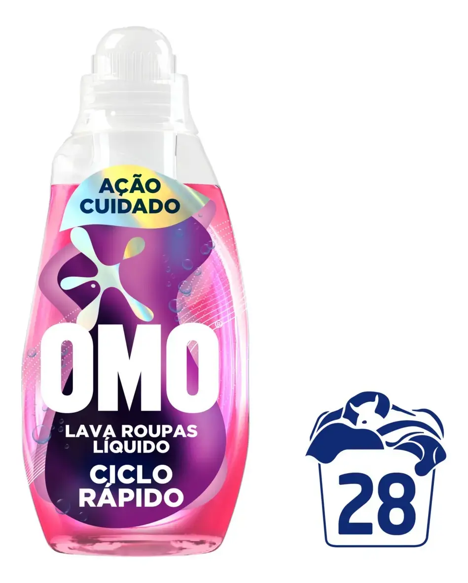 Lava-roupas Líquido Omo Ciclo Rápido Ação Cuidado 1,4l