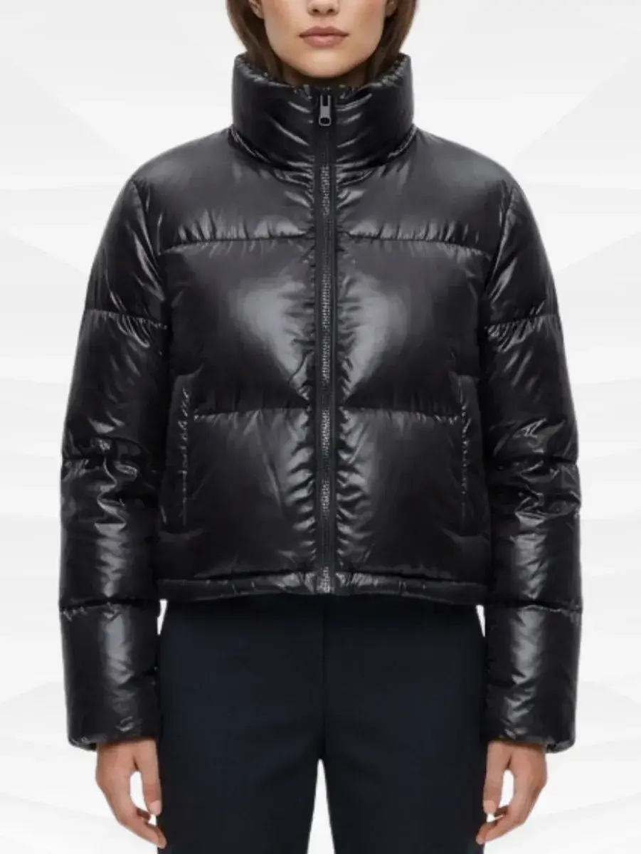 Jaqueta Puffer Cropped Feminina Sem Capuz Bobojaco Premium