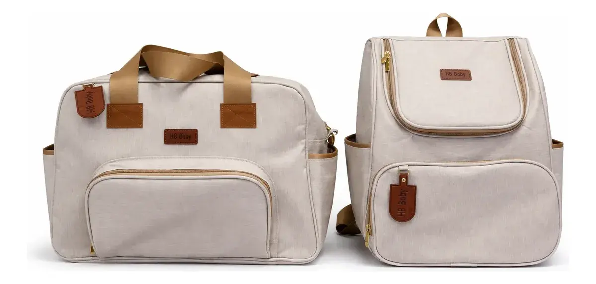 Kit Bolsa Maternidade Com Mochila Linho Saída Bebê