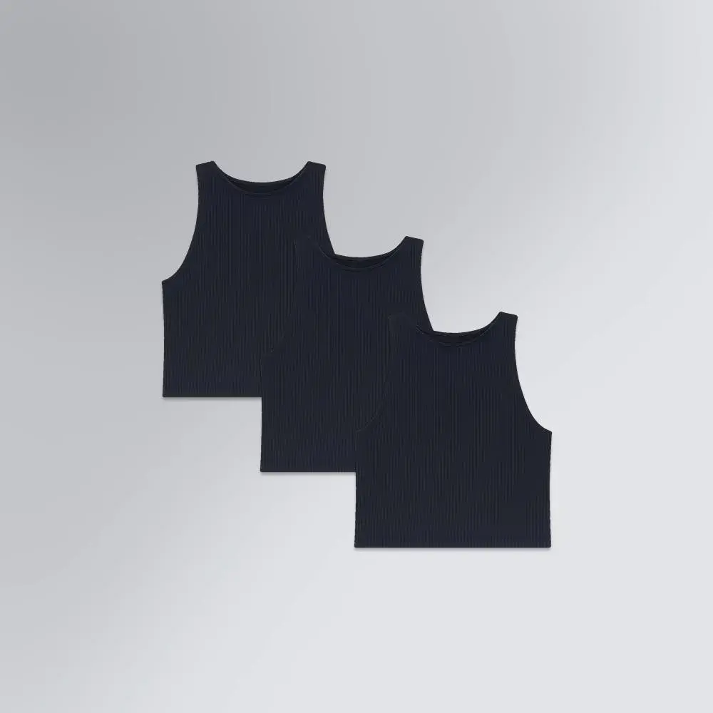 Kit 3 Regatas Insider Cropped In-form Seamless