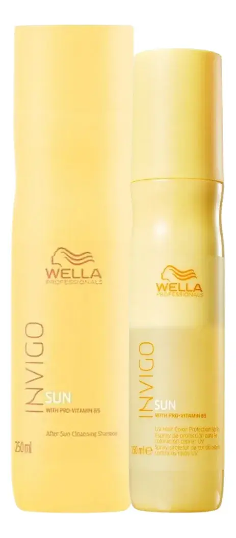 Kit Wella Shampoo Invigo Sun Pós Sol 250ml + Spray 150ml