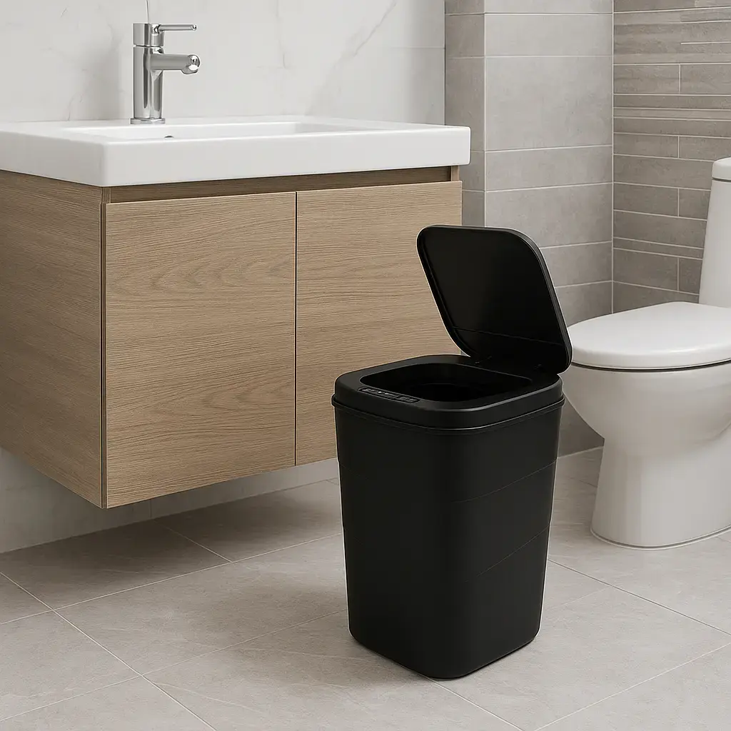 Lixeira Antiodor Com Sensor Inteligente Abre Fácil Cesto 17l