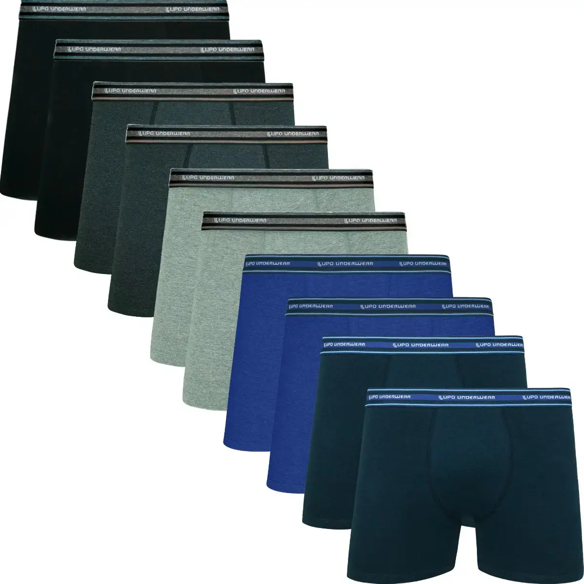 Kit 10 Cuecas Box Lupo Algodão Boxer Masculina Cotton