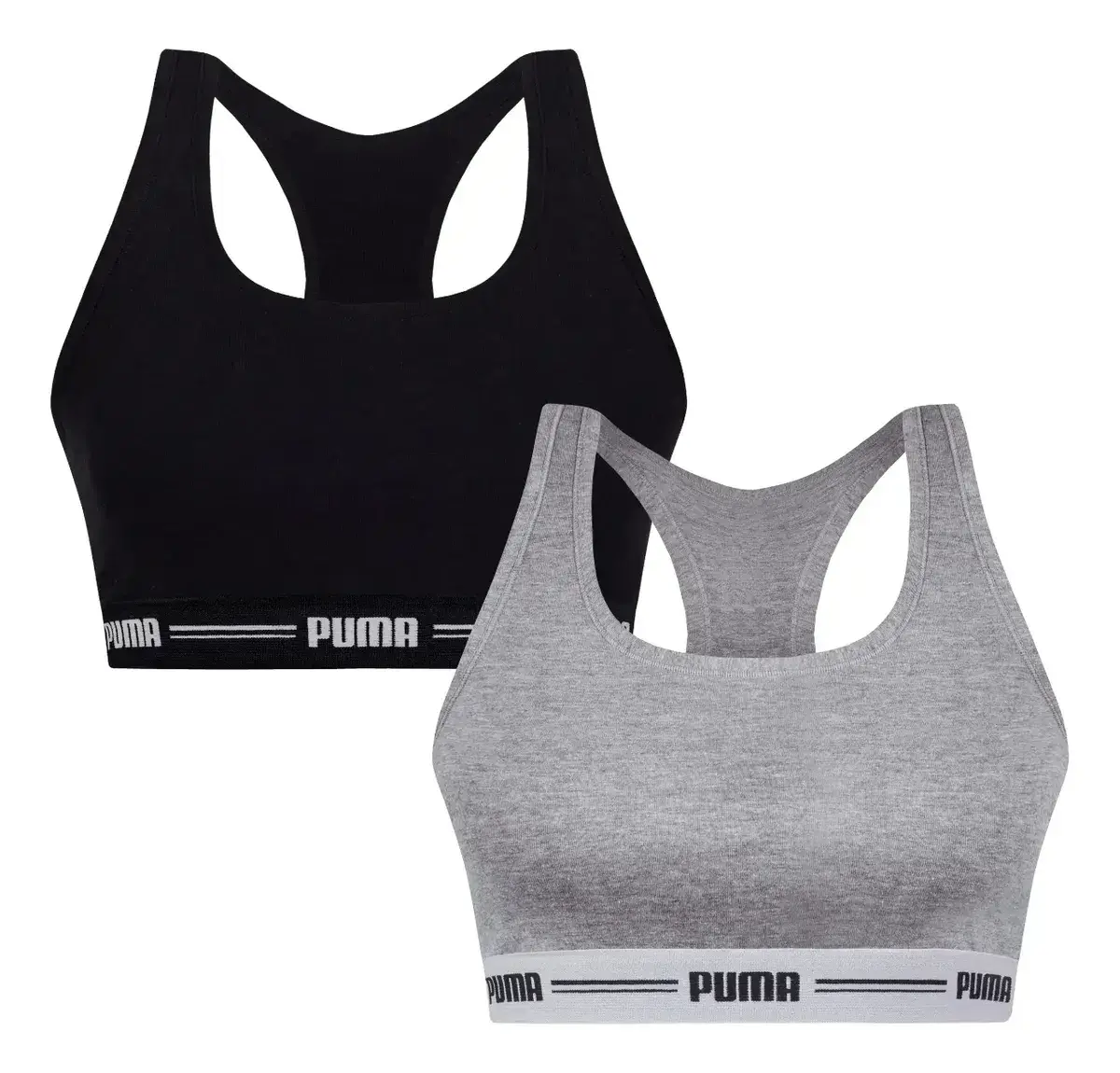 Kit 2 Tops Puma Original Alta Sustentação Sem Bojo Fitness