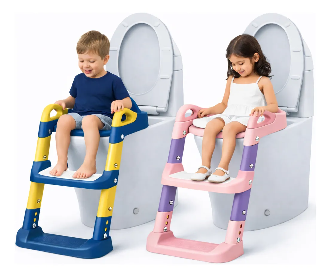 Assento Infantil Redutor Dobrável C/ Escada Vaso Sanitário