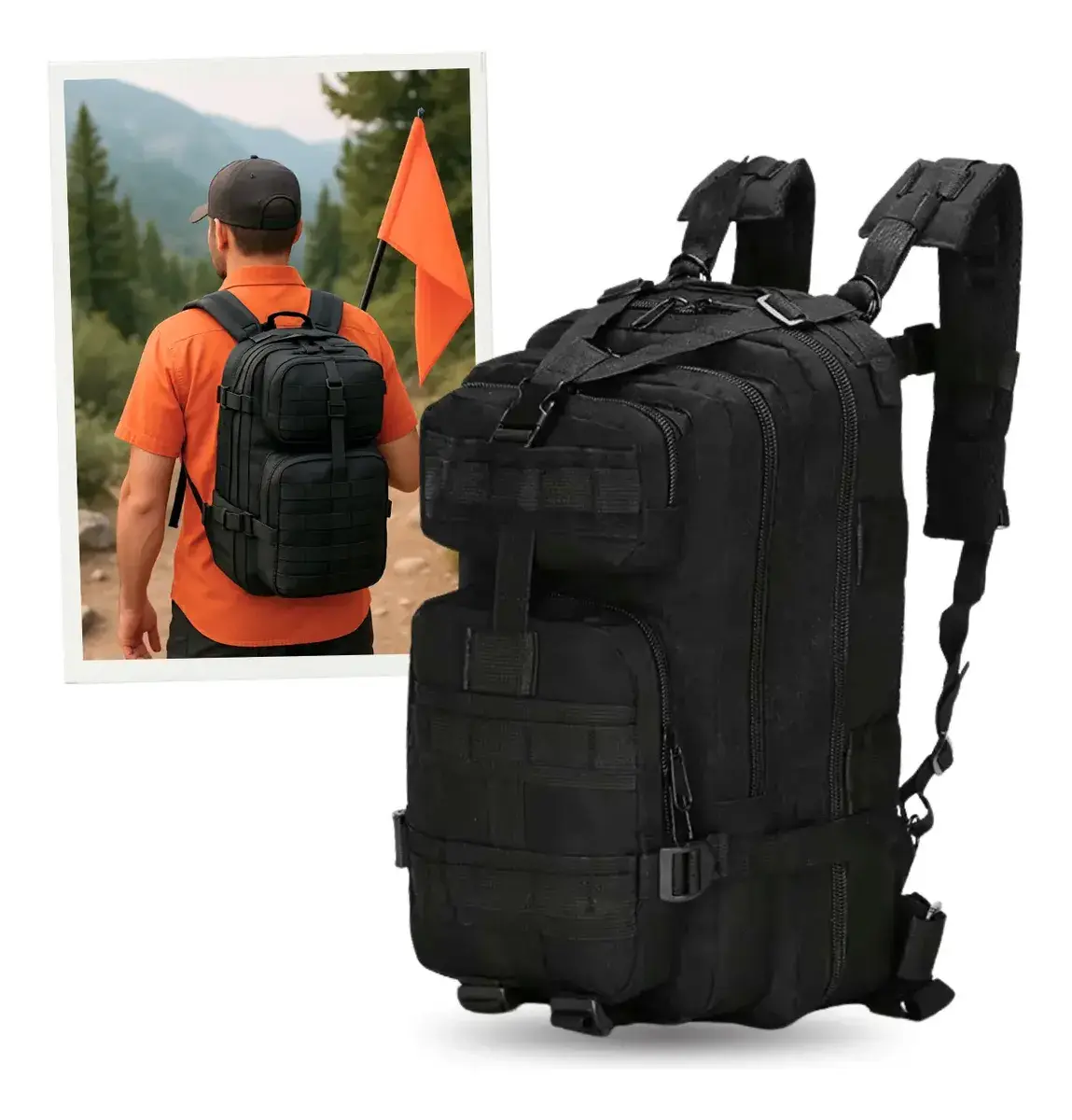 Mochila Tatica Militar Reforçada Viagem 30l Airsoft Pubg
